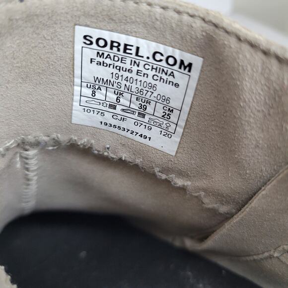 SOREL Joan of Arctic Wedge II Zip sz 8 Soft Taupe - Picture 9 of 13
